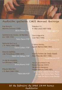 Programa audición guitarra CMUS Manuel Quiroga