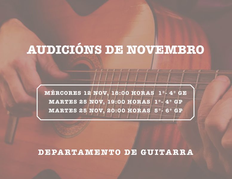 Audicións Guitarra novembro 2025