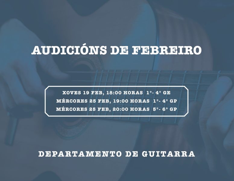 Audición departamento de Guitarra febreiro 2026