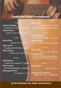 Programa audicion guitarra 25/2/26